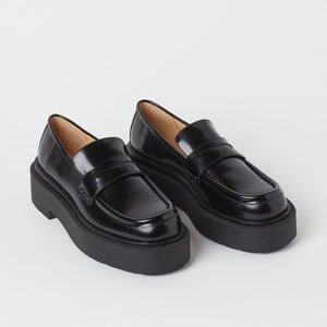 Chunky leather loafers